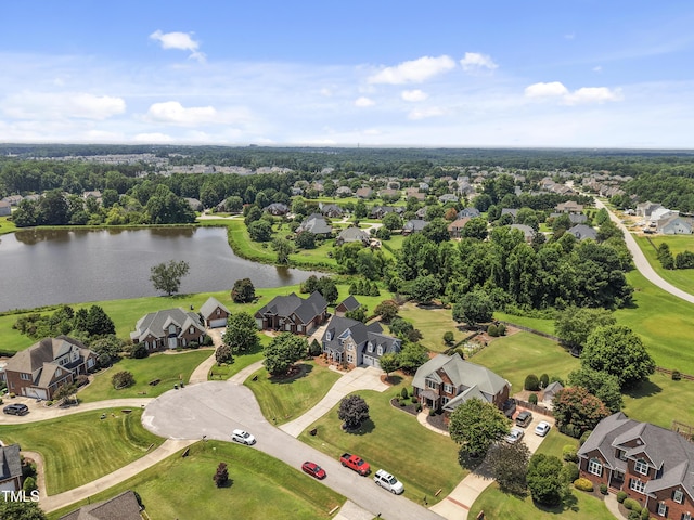 2512 Stewart St, Fuquay Varina, NC 27526 - aerial perspective of suburban area featuring a nearby body of water
