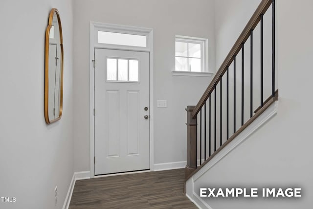 283 Old Fashioned Way, Lillington, NC 27546 - foyer entrance with stairway and wood finished floors