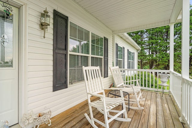 9633 Grassy Creek Rd, Bullock, NC 27507 - view of wooden porch