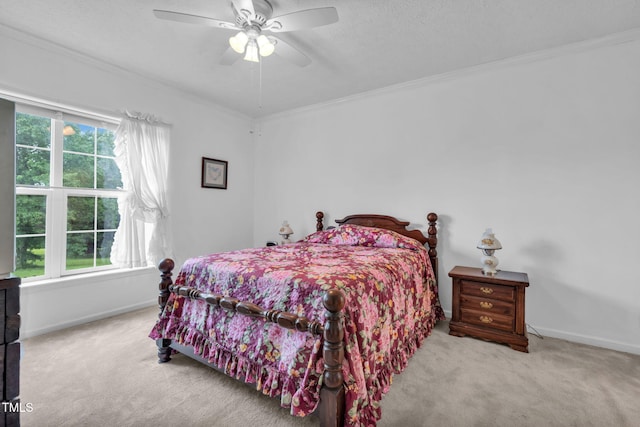9633 Grassy Creek Rd, Bullock, NC 27507 - carpeted bedroom featuring crown molding and a ceiling fan