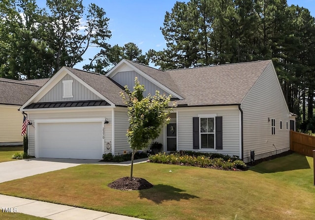 2370 Friars Head Ct, Fuquay Varina, NC 27526 - view of front of house featuring driveway, board and batten siding, a garage, and roof with shingles