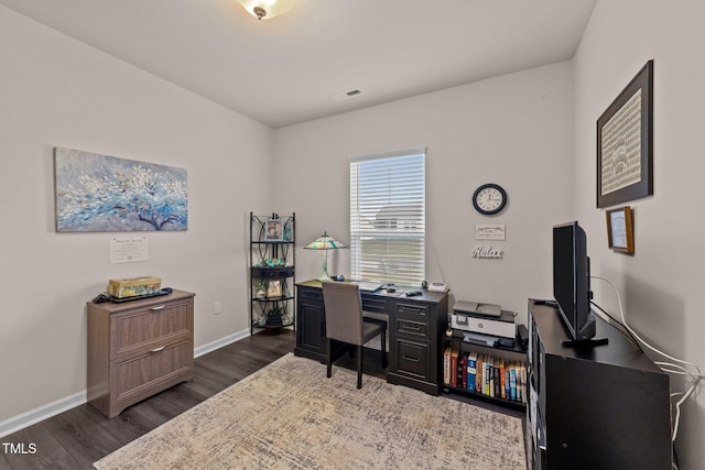 2370 Friars Head Ct, Fuquay Varina, NC 27526 - office space featuring dark wood finished floors and baseboards