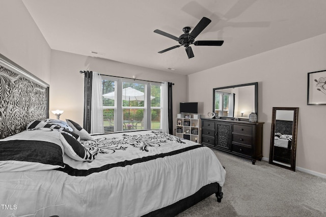 2370 Friars Head Ct, Fuquay Varina, NC 27526 - bedroom with light colored carpet and ceiling fan