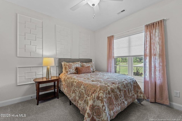 829 Warwick Ln, Carthage, NC 28327 - carpeted bedroom with baseboards and ceiling fan