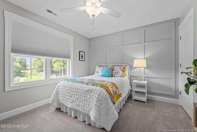 829 Warwick Ln, Carthage, NC 28327 - bedroom with carpet floors and ceiling fan