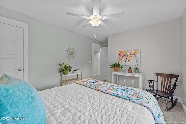 829 Warwick Ln, Carthage, NC 28327 - bedroom with carpet floors and ceiling fan