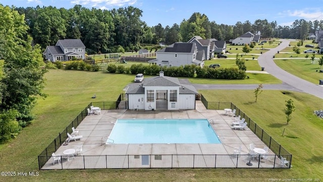 829 Warwick Ln, Carthage, NC 28327 - view of swimming pool with a patio area and an outdoor structure