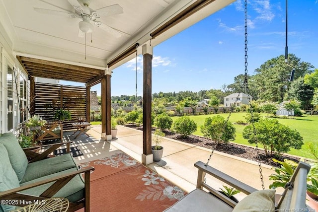 829 Warwick Ln, Carthage, NC 28327 - view of patio with ceiling fan