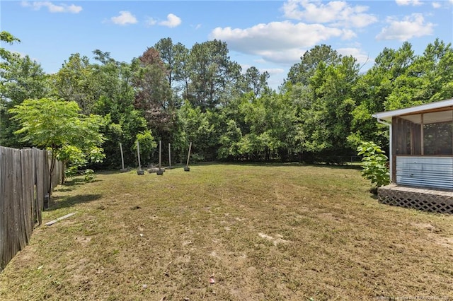 801 Algood Ave, Hope Mills, NC 28348 - view of yard featuring a sunroom