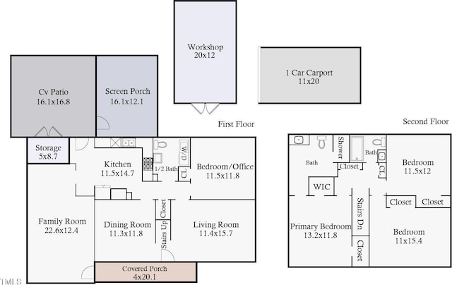 101 Hunter Pl, Carrboro, NC 27510 - view of home floor plan