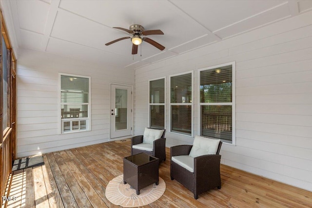 470 Duggins Pt, Apex, NC 27523 - deck featuring ceiling fan