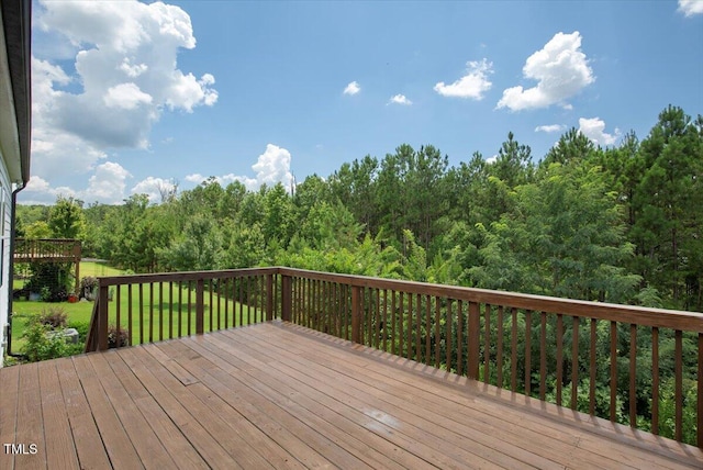 470 Duggins Pt, Apex, NC 27523 - deck with a wooded view