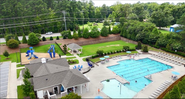470 Duggins Pt, Apex, NC 27523 - bird's eye view of a pool area