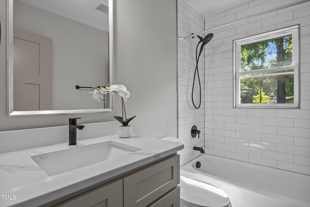 4011 Garrett Rd, Durham, NC 27707 - full bathroom featuring vanity and shower / tub combination