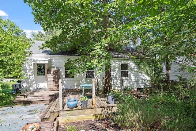 1300 Ruffin St, Durham, NC 27701 - view of front facade with a deck and a shingled roof