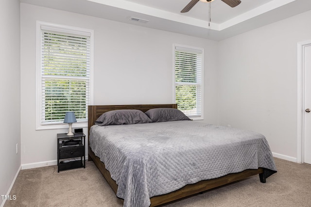 331 Sturgeon St, Smithfield, NC 27577 - bedroom with carpet, ceiling fan, and a raised ceiling