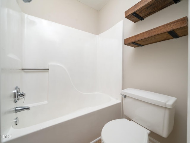 129 Nottingham Ct, Youngsville, NC 27596 - bathroom featuring toilet and shower / bathtub combination