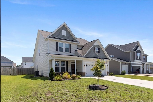 1657 Stackhouse Dr, Fayetteville, NC 28314 - craftsman-style house with concrete driveway, a garage, and a porch