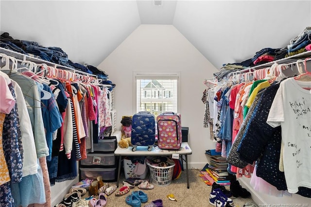 1657 Stackhouse Dr, Fayetteville, NC 28314 - walk in closet with lofted ceiling and carpet