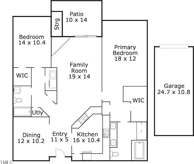 10410 Rosegate Ct Unit 105, Raleigh, NC 27617 - view of floor plan / room layout