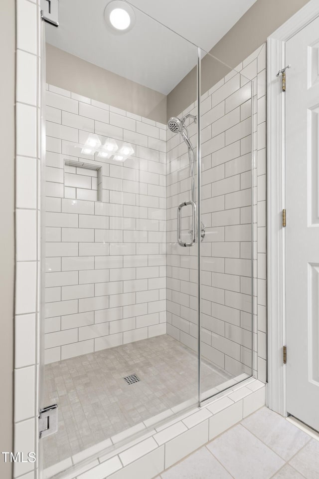 201 Weathervane Dr, Carrboro, NC 27510 - bathroom featuring a shower stall and tile patterned floors