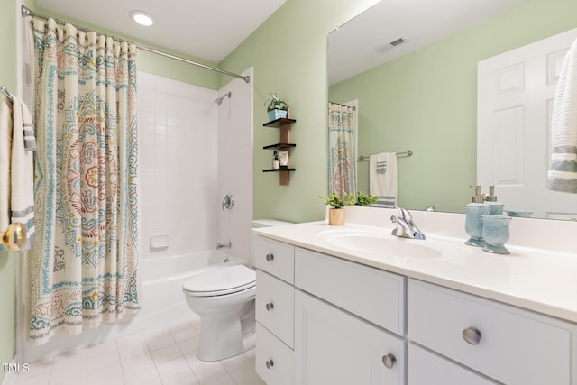 201 Weathervane Dr, Carrboro, NC 27510 - bathroom featuring vanity, shower / tub combo with curtain, and tile patterned floors
