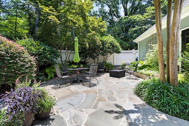 201 Weathervane Dr, Carrboro, NC 27510 - view of patio / terrace featuring outdoor dining space