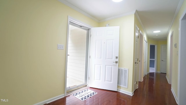 8001 Flanagan Pl, Raleigh, NC 27612 - entryway with hardwood / wood-style floors and ornamental molding