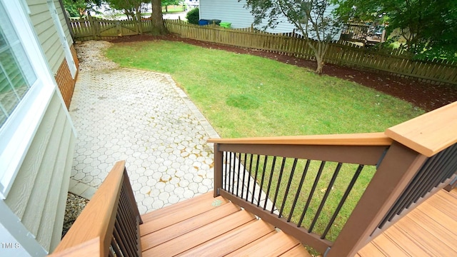 8001 Flanagan Pl, Raleigh, NC 27612 - fenced backyard featuring a patio