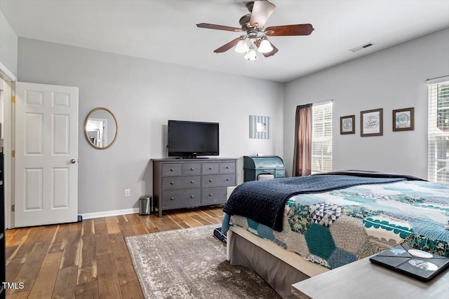 109 Covenant Rock Ln, Holly Springs, NC 27540 - bedroom featuring hardwood / wood-style flooring and a ceiling fan