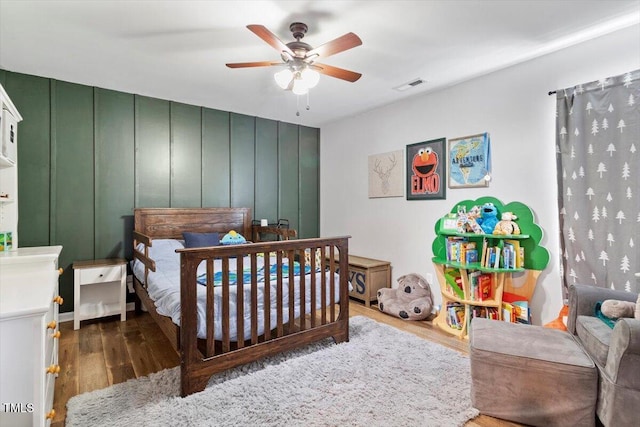 109 Covenant Rock Ln, Holly Springs, NC 27540 - bedroom with wood finished floors and a ceiling fan