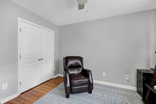 5809 Cameo Glass Way, Raleigh, NC 27612 - living area featuring a ceiling fan and wood finished floors