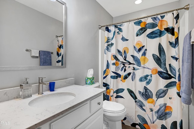 5809 Cameo Glass Way, Raleigh, NC 27612 - bathroom featuring vanity and a shower with curtain