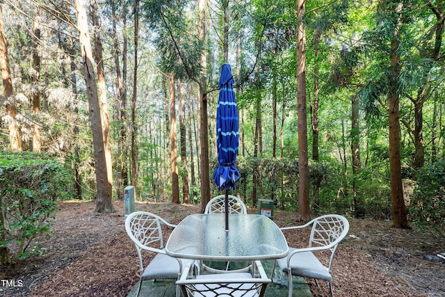 5809 Cameo Glass Way, Raleigh, NC 27612 - view of patio featuring outdoor dining area
