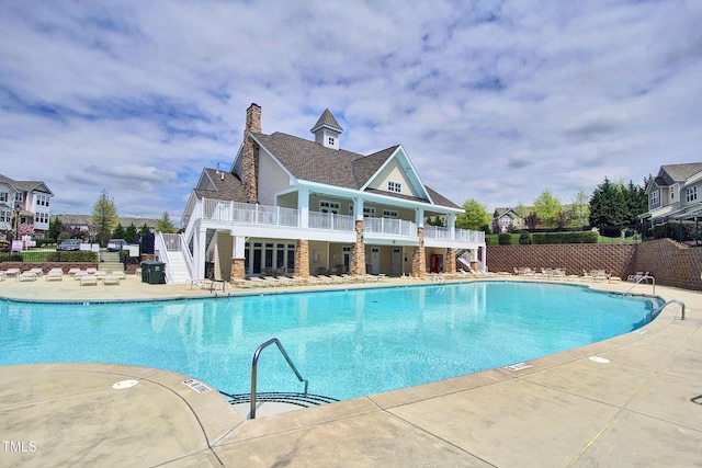 5809 Cameo Glass Way, Raleigh, NC 27612 - community pool with stairway and a patio