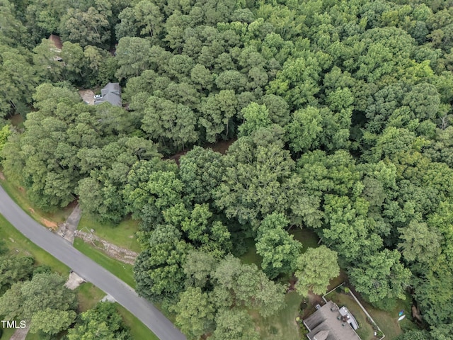 128 Chris Ct, Garner, NC 27529 - aerial view of property's location with a heavily wooded area