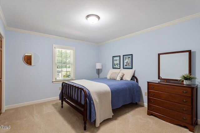 8704 Mill House Ln, Bahama, NC 27503 - bedroom with crown molding and light colored carpet