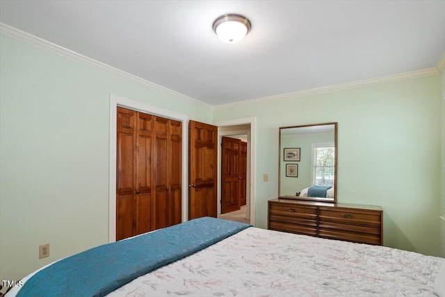 8704 Mill House Ln, Bahama, NC 27503 - bedroom featuring ornamental molding and a closet