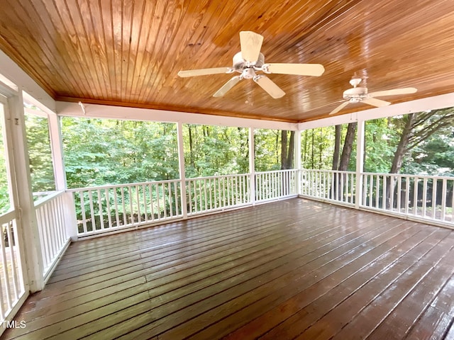 21 Covington Ln, Durham, NC 27712 - wooden terrace with a ceiling fan