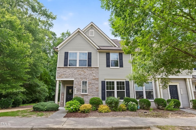 4520 Middletown Dr, Wake Forest, NC 27587 - view of front of property with stone siding