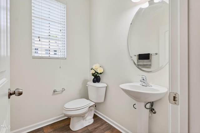 4520 Middletown Dr, Wake Forest, NC 27587 - half bath with baseboards and wood finished floors