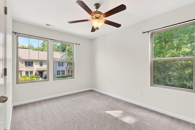 4520 Middletown Dr, Wake Forest, NC 27587 - carpeted empty room with baseboards and a ceiling fan