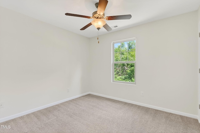 4520 Middletown Dr, Wake Forest, NC 27587 - spare room with light carpet and ceiling fan