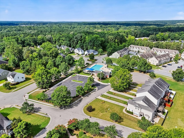 4520 Middletown Dr, Wake Forest, NC 27587 - aerial perspective of suburban area with a forest
