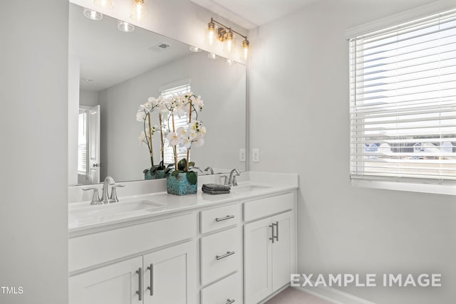 399 Old Fashioned Way, Lillington, NC 27546 - bathroom featuring healthy amount of natural light and double vanity