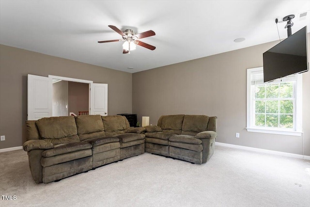 7804 Percussion Dr, Apex, NC 27539 - living area with carpet flooring and ceiling fan