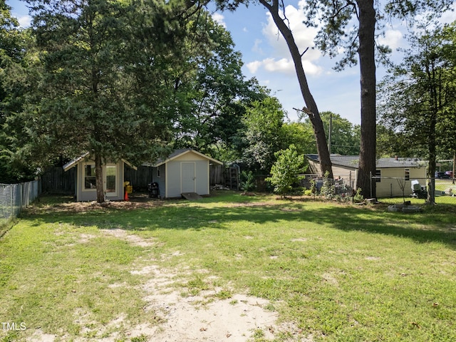304 Spring St, Durham, NC 27703 - fenced backyard featuring a shed and view of scattered trees