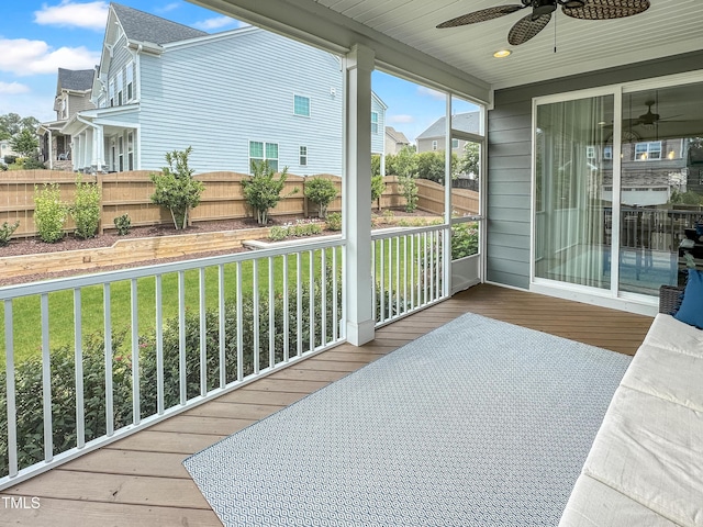 2438 Braxton Wood Ln, Apex, NC 27523 - sunroom / solarium featuring a ceiling fan