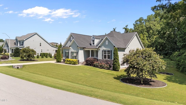 4125 Olde Judd Dr, Willow Springs, NC 27592 - view of front facade with a front lawn and stone siding