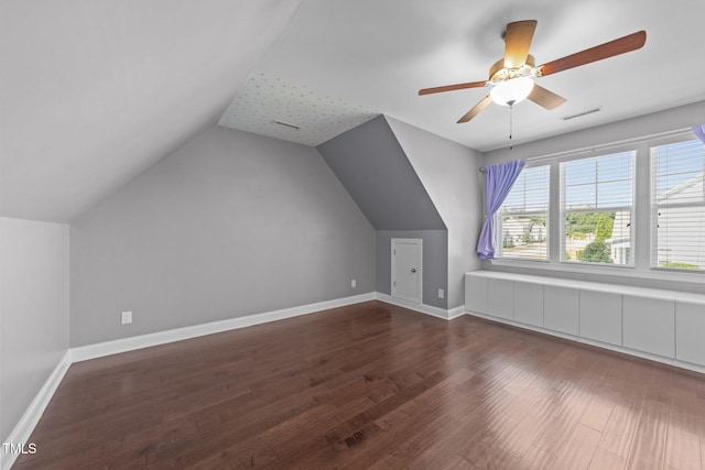 4125 Olde Judd Dr, Willow Springs, NC 27592 - additional living space featuring wood finished floors, vaulted ceiling, and ceiling fan